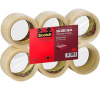 Scotch Secure Seal Packaging Tape Transparent 50 mm x 66 m 6 Rolls/Pack - Ideal