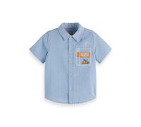 Scotch & Soda 2pc Big Boys Ss Yarn Dye Seersucker Shirt & Short Set Blue/g Taglia: S | Pantaloni Outlet | kids | Blu