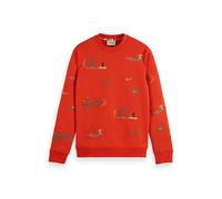 Scotch & Soda All-over Embroidery Sweatshirt Boat Red Taglia: S | Maglioni Outlet | Uomo | Rosso