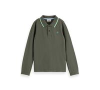 Scotch & Soda Boy Long-sleeved Pique Polo Thyme Taglia: 4 | Camicie Outlet | kids