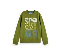 Scotch & Soda Boy Regular-fit Sweatshirt With Front Artwork Calla Green Taglia: 4 | Maglioni Outlet | kids | Verde