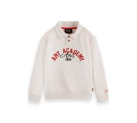 Scotch & Soda Boy Relaxed-fit Polo Sweatshirt With Front Artwork Eggnog Taglia: 10 | Abbigliamento Sportivo Outlet | kids | Bianco