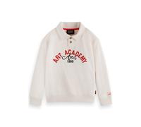 Scotch & Soda Boy Relaxed-fit Polo Sweatshirt With Front Artwork Eggnog Taglia: 6 | Abbigliamento Sportivo Outlet | kids | Bianco