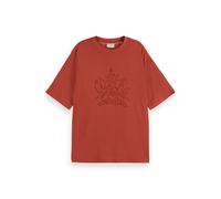 Scotch & Soda Burn Out Artwork Relaxed Fit T-shirt Rust Taglia: XL | Maglie Sportivi Outlet | Donna | Marrone