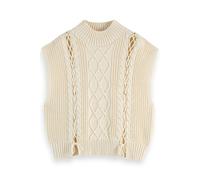 Scotch & Soda Cable Stitch Funnel Neck Spencer Soft Ice Taglia: L | Maglioni a maglia Outlet | Donna |