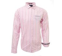 Scotch & Soda Camicia Rosa A Righe Uomo Regular Classic Pochette 155163