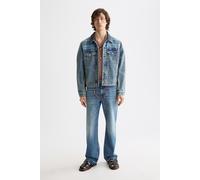 Scotch & Soda Denim Trucker Jacket With Contrast Check Panelling Great Out Taglia: L | Giacche di jeans Outlet | Uomo | Bianco