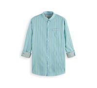 Scotch & Soda Dobby Stripe Roll Up Sleeves Blue Stripe Taglia: S | Outlet | Uomo | Blu