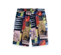 Scotch & Soda Fave - Printed Tencel Regular Fit Bermuda Shorts Art Dept Co Taglia: L | Pantaloncini Outlet | Uomo
