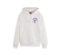 Scotch & Soda Front And Back Artwork Hoodie White Taglia: S | Felpe con cappuccio Outlet | Uomo | Bianco
