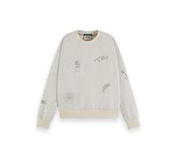 Scotch & Soda Girl Embroidered Raglan Relaxed Fit Sweatshirt Light Grey Me Taglia: 12 | Maglioni Outlet | kids | Grigio
