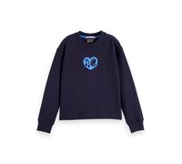 Scotch & Soda Girl Relaxed-fit Sweatshirt With Front And Back Artwork Sky Taglia: 8 | Maglioni Outlet | Unisex | Bianco