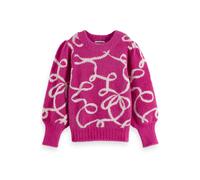 Scotch & Soda Girl Turtleneck Intarsia Glitter Pullover Fuchsia Red Taglia: 6 | Maglioni Outlet | kids | Rosa