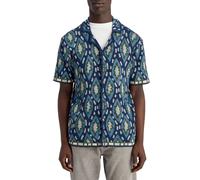 Scotch & Soda Jacquard Knitted Short-sleeved Shirt Blue Bookcover Aop Taglia: XXL | Outlet | Uomo | Blu