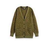 Scotch & Soda Jacquard Relaxed Cardigan Maglione, Military 0360, M Donna
