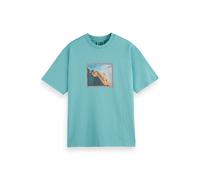 Scotch & Soda Joe Jonas X Scotch Soda Photo Print T-shirt Ice Blue Taglia: L | T-shirt stampate Outlet | Uomo | Blu