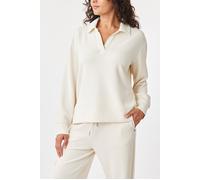 Scotch & Soda Johnny Collar Slit Hem Popover Eggnog Taglia: XS | Maglioni a maglia Outlet | Donna |