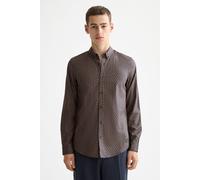 Scotch & Soda Micro Aop Slim-fit Shirt Ditsy Leaf Stripe Peacoat Taglia: L | Camicie Business Outlet | Uomo