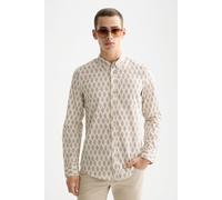 Scotch & Soda Micro Aop Slim-fit Shirt Pixel Diamond Eggnog Aop Taglia: L | Camicie Business Outlet | Uomo