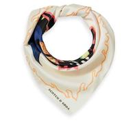Scotch & Soda Nine Lives Print Foulard Sciarpa, Grey 075, One Size Damen