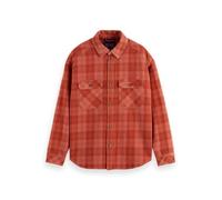 Scotch & Soda Overshirt a Quadri in Denim Lavato Uomo, Rosso Check 610, S