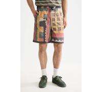 Scotch & Soda Printed Patchwork Cotton-poplin Loose Fit Bermuda Mountains Taglia: XL | Outlet | Uomo