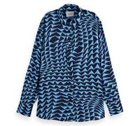 Scotch & Soda Printed Relaxed Fit Shirt Maglietta, House of Mirrors Blue, 48 Donna