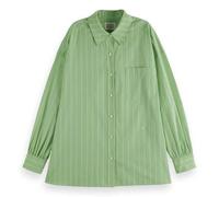 Scotch & Soda Regular-Fit Girlfriend Shirt, Maglietta, Donna, Pistachio/Soft Ice Stripe, 34