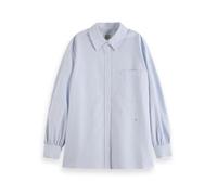 Scotch & Soda Regular-Fit Girlfriend Shirt, Maglietta, Donna, White And Blue Stripe 101, 36