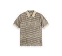 Scotch & Soda Regular Fit Mini All Over Print Polo Parchment Geo Flower Taglia: S | Polo Outlet | Uomo | Bianco