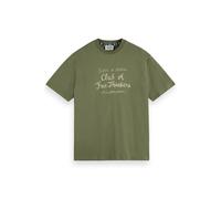 Scotch & Soda Maglietta Relaxed Fit Artwork T-Shirt, Green Ivy 7432, XXL Uomo