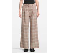 Scotch & Soda Rose - Pleated High Rise Wide Leg Check Pant Prince Of Wales Taglia: W30L30 | Pantaloni a zampa di elefante Outlet | Donna |