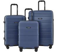 Scotch & Soda Rotterdam, bagaglio rigido espandibile, colore blu oceano, set da 3 pezzi, bagaglio rigido espandibile Rotterdam
