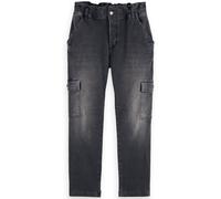 Scotch & Soda Seasonal Tapered Denim Cargo Jogger - Black Night Taglia: W26L32 | Pantaloni cargo Outlet | Donna | Blu