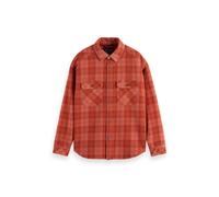 Scotch & Soda Washed Denim Checked Overshirt Red Check Taglia: L | Camicie Casual Outlet | Uomo | Blu