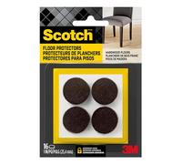 Scotch SP821-NA - Feltrini tondi, 1 cm di diametro, colore marrone, confezione da 16 feltrini