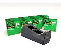 Scotch Tape Dispenser C38, Black + Scotch Magic Tape, 12 Rolls, 19 mm x 33 m Sta