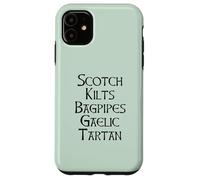 SCOTCH Uccide Bagpipe GAELIC TARTAN Scozia Meme SUL POSTERIORE Custodia per iPhone 11