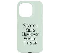 SCOTCH Uccide Bagpipe GAELIC TARTAN Scozia Meme SUL POSTERIORE Custodia per iPhone 15 Pro