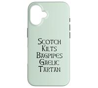 SCOTCH Uccide Bagpipe GAELIC TARTAN Scozia Meme SUL POSTERIORE Custodia per iPhone 16