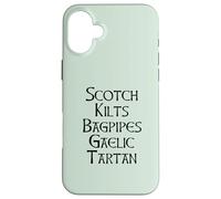 SCOTCH Uccide Bagpipe GAELIC TARTAN Scozia Meme SUL POSTERIORE Custodia per iPhone 16 Plus