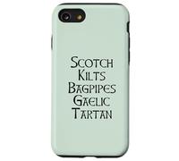 SCOTCH Uccide Bagpipe GAELIC TARTAN Scozia Meme SUL POSTERIORE Custodia per iPhone SE (2020) / 7/8