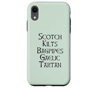 SCOTCH Uccide Bagpipe GAELIC TARTAN Scozia Meme SUL POSTERIORE Custodia per iPhone XR