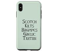 SCOTCH Uccide Bagpipe GAELIC TARTAN Scozia Meme SUL POSTERIORE Custodia per iPhone XS Max
