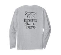 Scotch Uccide Bagpipe Gaelic Tartan Scozia Meme sul Posteriore Maglia a Manica