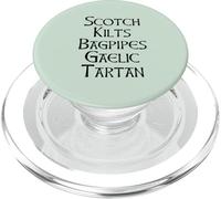 SCOTCH Uccide Bagpipe GAELIC TARTAN Scozia Meme SUL POSTERIORE PopSockets PopGrip per MagSafe