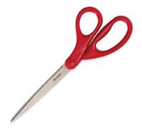 Scotch Universal Forbici con Lama in Acciaio Inossidabile, Ottime per l'Ufficio e per la Casa, Impugnatura Comfort, Adatte anche per Mancini, Rosso, 20 cm
