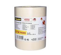 Scotch Utility - Nastro adesivo per pittori e decorazioni, confezione da 3 rotoli da 48 mm x 50 m, colore: beige, 70% PEFC
