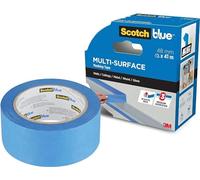 ScotchBlue Nastro coprente multi-superficie, 48 mm x 41 m, 1 rotolo/confezione, nastro adesivo blu per pittori, per pittura e decorazione, interni ed esterni, aderisce bene, 70% PEFC