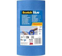 ScotchBlue Nastro di Mascheratura Multisuperficie, 6 Rotoli (36 mm x 41 m), Nastro Adesivo Multiuso Scotch per Pittura e Decorazione, per Interni ed Esterni, Alta Aderenza, PEFC 100%